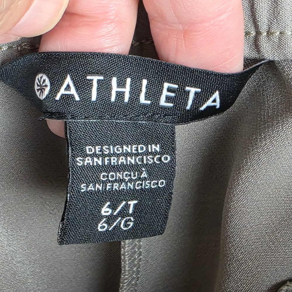 Athleta Endeavor Jogger Women 6 Tall Gray Good Pintuck Stretch Active Pockets - Picture 3 of 12